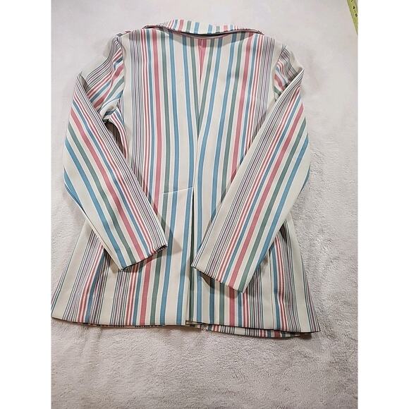 ZIO Designed By YoungJA Striped Jacket Size Small Business Cream,pink,blue,green - Picture 6 of 6